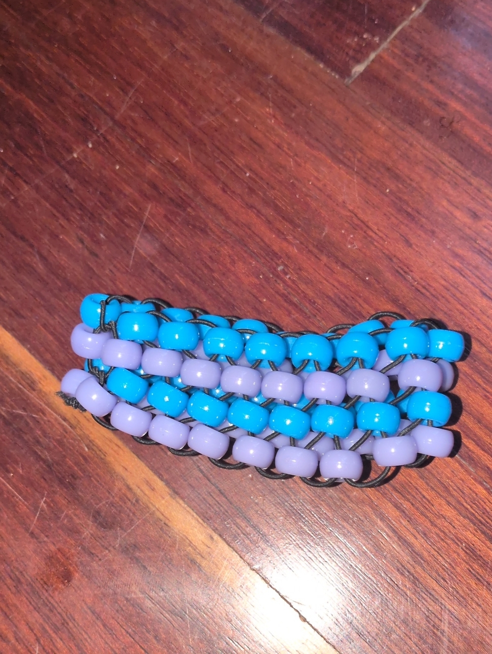 Handcrafted Kandi Bracelet - Blue & Lavender